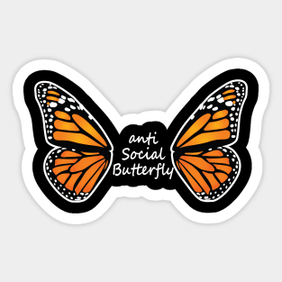 Anti Social Butterfly Sticker